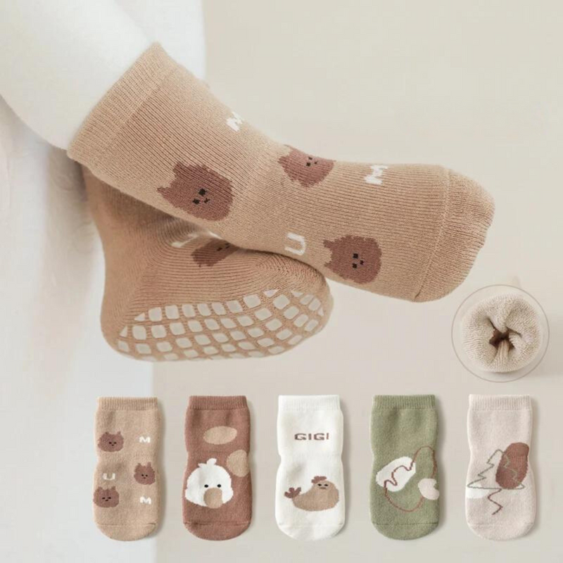 Meias Fofura Animal Shoes Baby® - Kit c/ 5 unidades