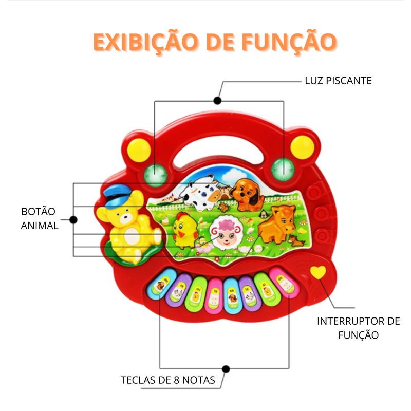 Teclado Infantil com Som de Animais