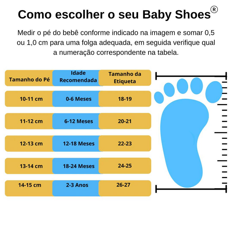 Sapatinho Tênis Infantil  Shoes Baby®