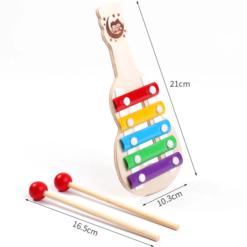 Instrumento Musical de Madeira - Brinquedo Montessori para Bebês